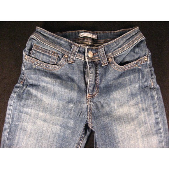 Lee Slender Secret Lower On The Waist Womens Sz 6M Blue Denim Bootcut - Picture 4 of 9